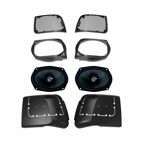 Diamond Audio MSMS694LK Motorsport H-D Cut In Speaker Lid Kit With Ms69cx