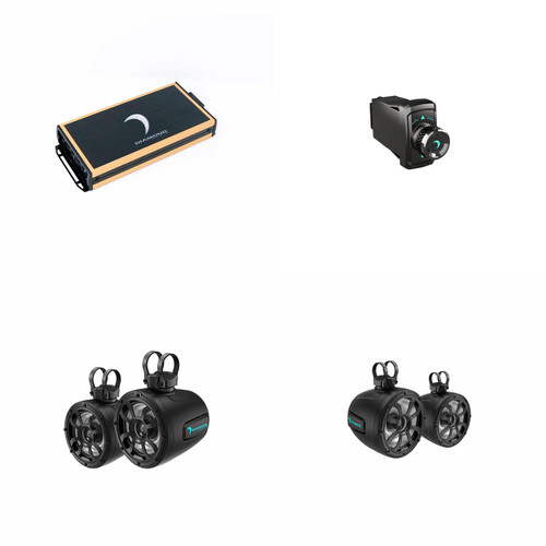 Diamond Audio Powersports Bundle - 6.5' and 8" pods with Bluetooth source unit and amp - BTR8, POD65F4B, POD8F4B, Micro84U