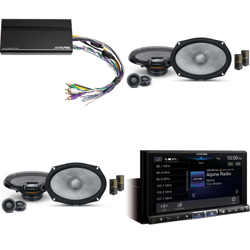 Alpine ILX-507 7-Inch Multimedia Receiver w/ (2) R2-S69C 6x9" Comp Bundle w/ Power Pack