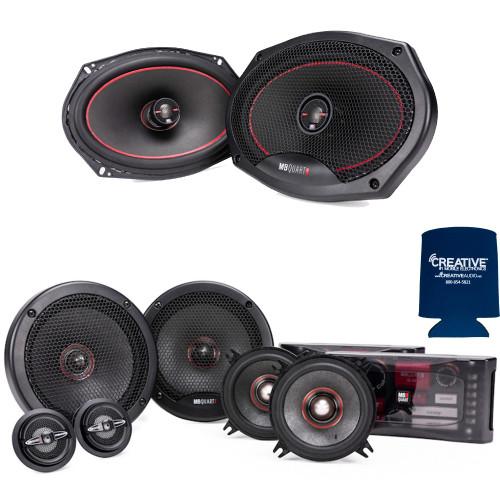 MB Quart PS1-316 3-Way 6.5" Mid-Bass, 4" Mid-Range, 1" Tweeter Component System with PK1-169 6x9" Coaxial Bundle