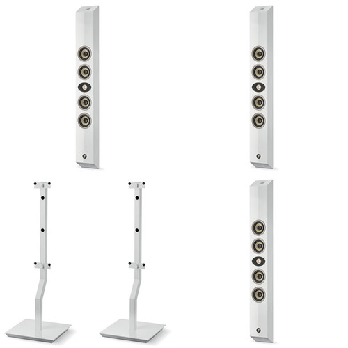 Focal On Wall 302 Series with center On wall and Stands (WHITE)