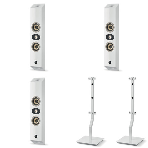Focal On Wall 301 Series with Center On Wall and  Stands (WHITE)