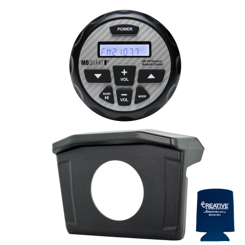 Stinger SPXRNGDASH 13-18 Polaris Ranger Radio Mounting Kit and MB Quart GMR-2.5 Waterproof Radio