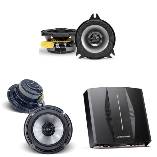 Alpine Optim8 DSP Amp & BassRev™ BRV-S65 6.5" & BRV-S40 4" Speaker Set