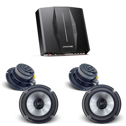 Alpine Optim8 DSP Amp & BassRev™ (2 pair ) BRV-S65 6.5" Speaker Set