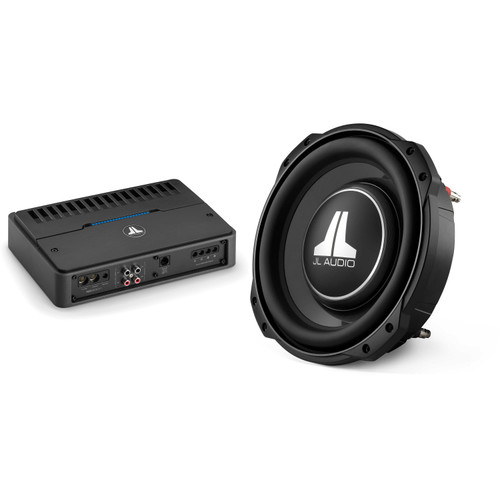 JL Audio 10TW3-D4 10-inch Shallow Sub, Dual 4 Ω w/ RD500/1 Amp