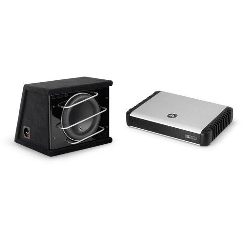JL Audio CLS112RG-W7AE Single 12W7AE ProWedge, Sealed, & HD750/1 Mono Amp Bundle