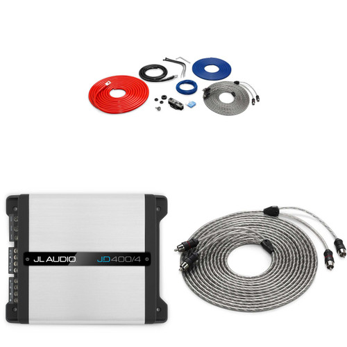 JL Audio JD400/4 4 Ch. Class D Full-Range Amplifier, 400 W, & XD-ACS60 Install Kit Bundle
