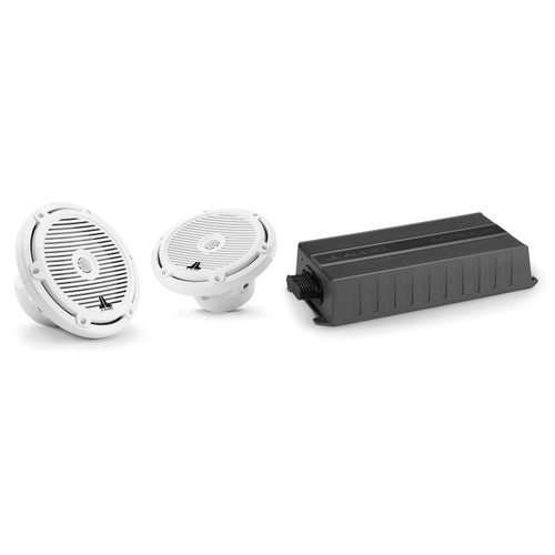 JL Audio MX500/4 w/ M3-770X-C-Gw 7.7 Classic Grill White Speakers