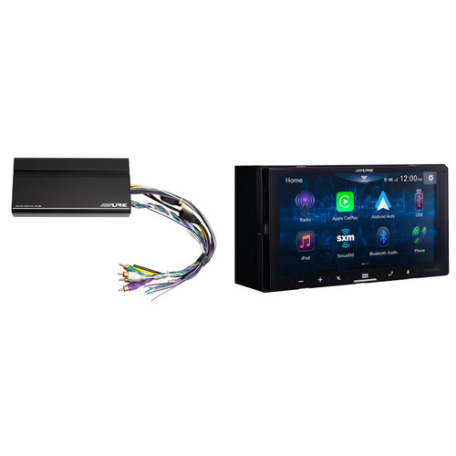 Alpine iLX-W670-M 6.75-inch Shallow-Chassis Digital Multimedia Receiver Compatible with iDatalink® Maestro®  Includes KTA-450 4-Channel Power Pack Amplifier