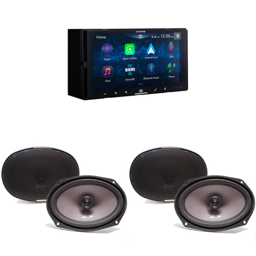 Alpine iLX-W670-M 6.75-inch Shallow-Chassis Digital Multimedia Receiver Compatible with iDatalink® Maestro®  w/ (2) SXE-6926S 6x9" Speaker Set