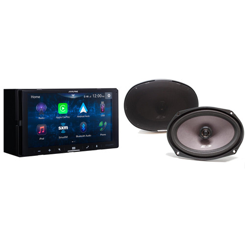 Alpine iLX-W670-M 6.75-inch Shallow-Chassis Digital Multimedia Receiver Compatible with iDatalink® Maestro®  w/ SXE-6926S 6x9" Speaker Set