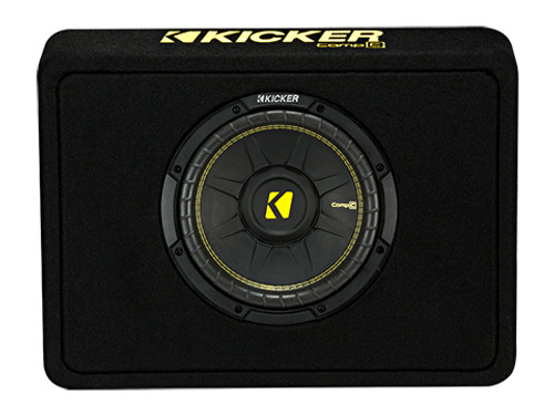 Kicker TCWC104 CompC 10" Subwoofer in Thin Profile Enclosure 4-Ohm