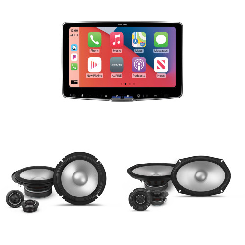 Alpine ILX-F511 Halo11 11" Multimedia Touchscreen Receiver & 1 Pair Alpine S2-S65C Type S 6.5" Comp, S2-S69C Type S 6x9 Comp.