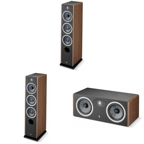 Focal Vestia N2 Towers (Dark Wood) Pair And Focal Vestia Center Channel