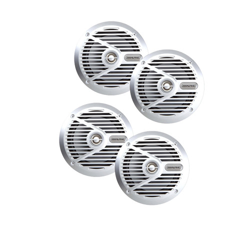 Alpine SPS-M601 6-1/2”  Marine Coaxial 2-Way Marine Speaker Bundle