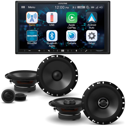Alpine ILX-W650 Digital Indash Receiver with Alpine S-S65C Type S 6.5" Component and S-S65 6.5" Coax