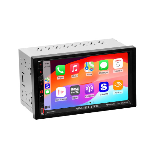 Boss Elite BE7ACP.WX Double-DIN, Wireless/Wired Apple CarPlay & Android Auto,SXM, Mech-less Multimedia Player (no CD/DVD) 7" Touchscreen Bluetooth