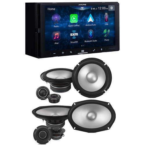 Alpine iLX-W670 Digital Multimedia Receiver & 1 Pair Alpine S2-S65C Type S 6.5" Comp, S2-S69C Type S 6x9 Comp