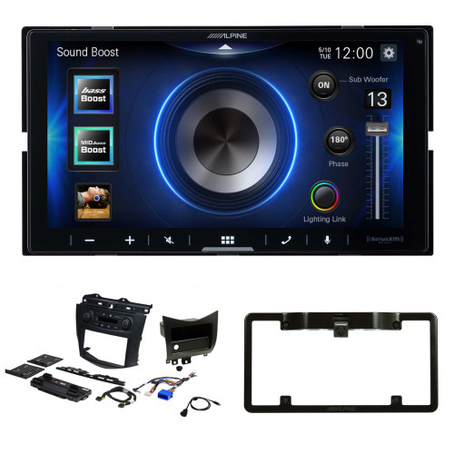 Alpine ILX-W670 7-Inch Receiver + PAC RPK4-HD1101 2003-07 Honda Accord Kit + Back up Camera and License Plate Frame