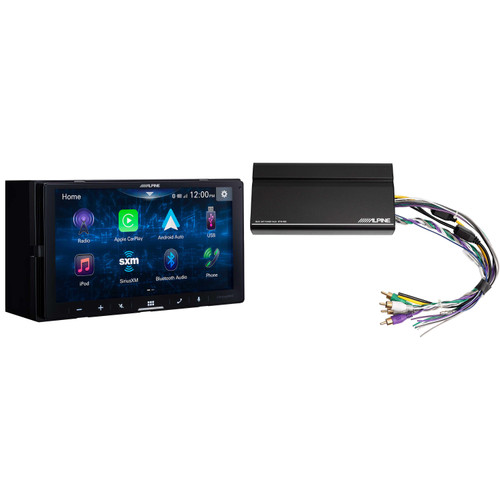 Alpine iLX-W670 Receiver with Apple CarPlay and Android Auto Includes KTA-450 4-Channel Power Pack Amplifier - Used Open Box