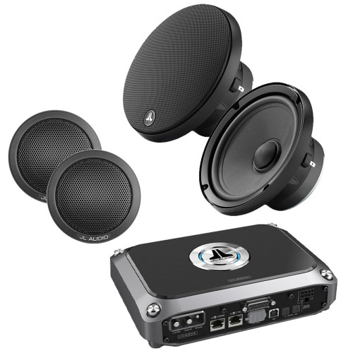 JL Audio Active Pair C6 Components ( no crossover ) C6-100ct (2) C6-650cw (2) & VX400/4i DSP amplifier bundle