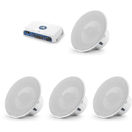 JL Audio MV400/4i w/ (2) M6-770X-L-GwGw M6 Luxe Grille Speakers