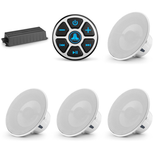 JL Audio MBT-CRXv2 & MX280/4 w/ (2) M6-770X-L-GwGw M6 Luxe Grille Speakers