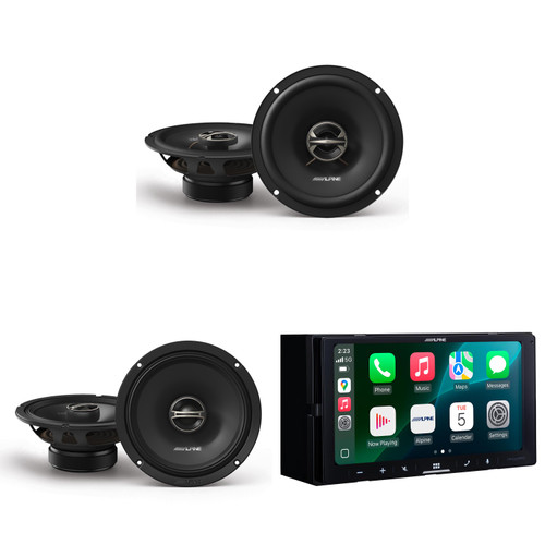 Alpine ILX-W770 w/ EL-E65-G 6.5" Coaxial & DM-65-G 6.5" Speaker Set