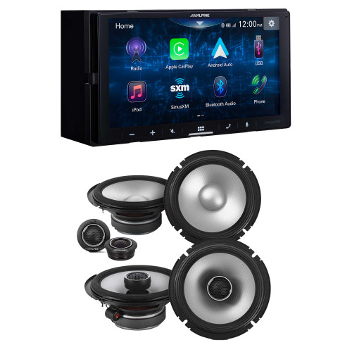 Alpine iLX-W670 Digital Multimedia Receiver & S2 6.5" Component Speakers / 6.5 Coax