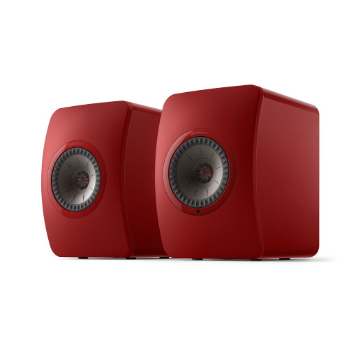 KEF LS50 Wireless Bookshelf Speakers - Red II - Used, Acceptable