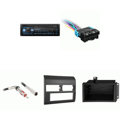 Alpine UTE-73BT Single Din Radio Bundle Gray Dash includes Radio pocket Compatible with Chevrolet GMC CK Truck 88-94