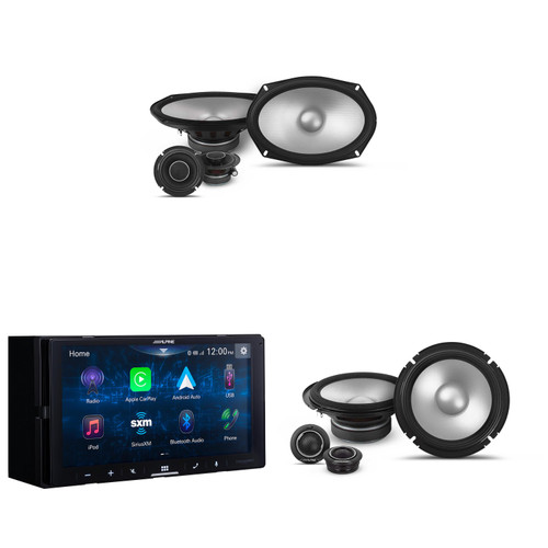 Alpine iLX-W670-S Digital Multimedia Receiver & 1 Pair Alpine S2-S65C Type S 6.5" Comp, S2-S69C Type S 6x9 Comp.
