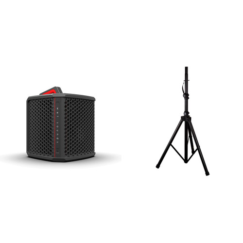 Wet Sounds WS-L - High Performance Portable Party Speaker, Weather Resistant, 126 dB with Electro-Voice TSS-1 Speaker Stand, 44- 70", 150 lb Capacity