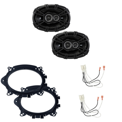 KICKER Speakers 6X9 inch for Ford F-150 2015-2024 Upgrade Kit - Pair of DS Series with Adapters and Harness, Car Audio Front Door Speaker 43DSC69304