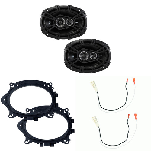 KICKER Speakers 6X9 inch for Toyota Corolla 2014-2019 Upgrade Kit - Pair of DS Series with Adapters and Harness, Car Audio Rear Deck Speaker 43DSC69304
