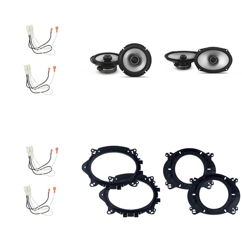 Alpine Speakers 6.5 & 6X9 inch for Ford F-150 2015-2024 Upgrade Kit - 2 Pairs of S2 Series with Adapters and Harness, Car Audio Front & Rear Door Speaker S2-S65 & S2-S69