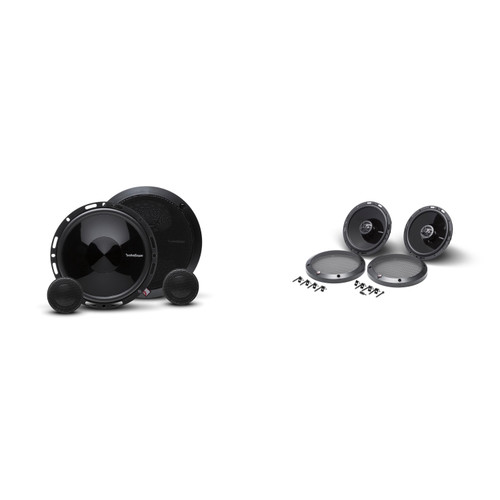Rockford Fosgate 6.5" Replacement Speakers With Front Tweeters and Integrated Crossovers Compatible With 2006-2012 Toyota Rav-4