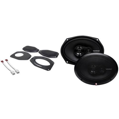 Rockford R169X3 Prime Series Coaxial Speakers and Sound Bar Mounting Kit Compatible with Jeep JL (2018-2023) & JT (2020-2023)