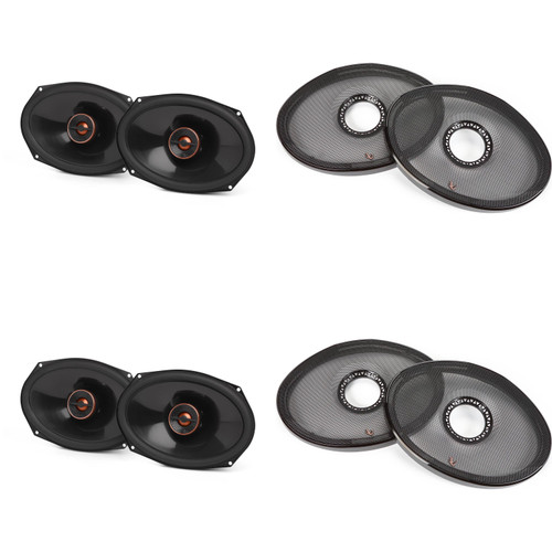 Infinity 2-Pairs REF697F 6x9" Extreme-performance Automotive Coaxial Speakers with 2-Pairs of OEM Grills