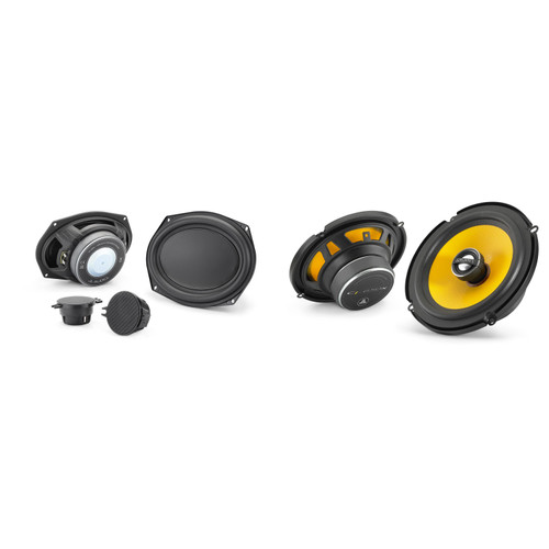 JL Audio Custom Fit & C1 Speaker Upgrade Compatible With Chevy Silverado Crew Cab Pickup 19-26