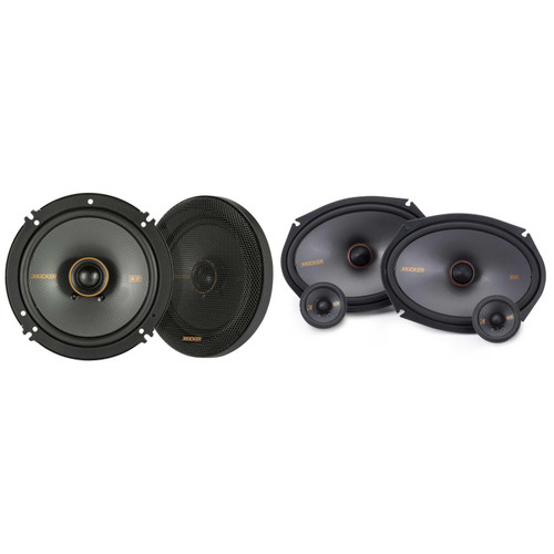 Kicker KS Speaker Upgrade Compatible With Chevy Silverado Crew Cab Pickup 19-26
