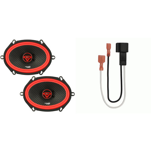 Cerwin Vega V68 6x8" Coaxial Speakers with 72-5600 Speaker Harness Compatible with Select 1998 & Up Ford