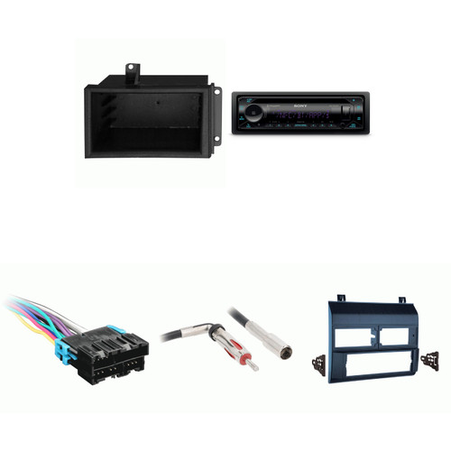 Chevrolet GMC CK Truck 88-94 SONY MEX-N5300BT Single Din Radio Bundle BLUE Dash includes pocket