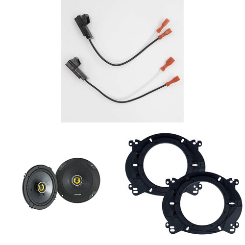 KICKER Speakers 6.5 inch for Chevrolet Silverado 1999-2006 Upgrade Kit - Pair of CS Series with Adapters and Harness, Coaxial 6 1/2 Car Audio Front Door Speaker for Chevy , 46CSC654