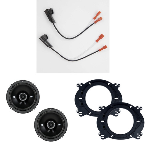 KICKER Speakers 6.5 inch for Chevrolet Tahoe 1995-2014 Upgrade Kit - Pair of DS Series with Adapters and Harness, Coaxial 6 1/2 Car Audio Front Door Speaker for Chevy, 43DSC6504