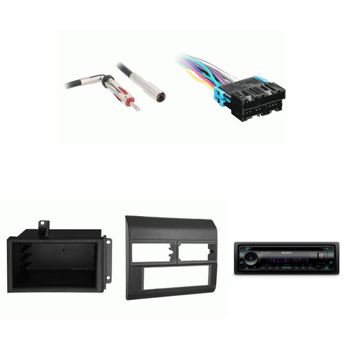 Chevrolet GMC CK Truck 88-94 SONY MEX-N5300BT Single Din Radio Bundle GRAY Dash includes pocket