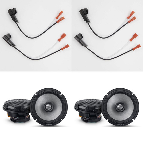 Alpine R2 ( 2 Pair ) 6.5" w/ Speaker Wiring Harness For select 1988-up GM vehicles