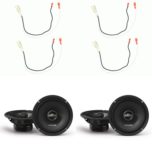 Alpine DM (2 Pair ) 6.5" w/ Toyota 1987-Up Speaker Harness - Pair