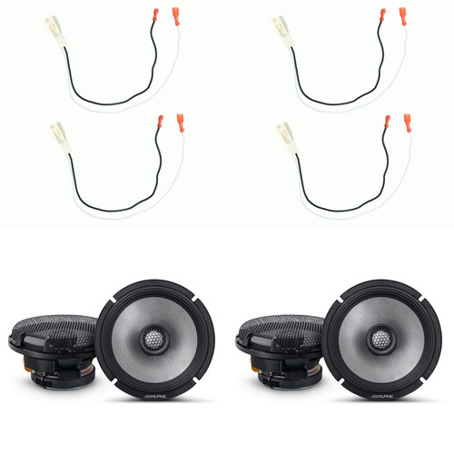 Alpine R2 ( 2 Pair ) 6.5" w/ Toyota 1987-Up Speaker Harness - Pair